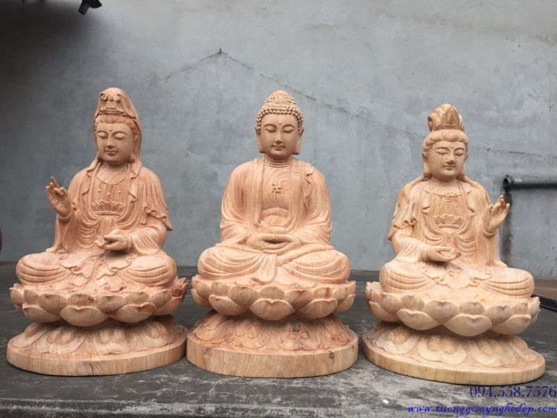 Có nên mua tượng Tam Thánh Phật bằng gỗ giá tốt ? - Điêu khắc ...