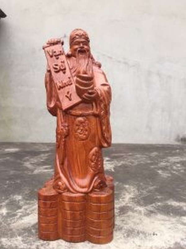 Tượng Thần Tài gỗ Hương Đá - Điêu khắc Tượng gỗ Mỹ nghệ